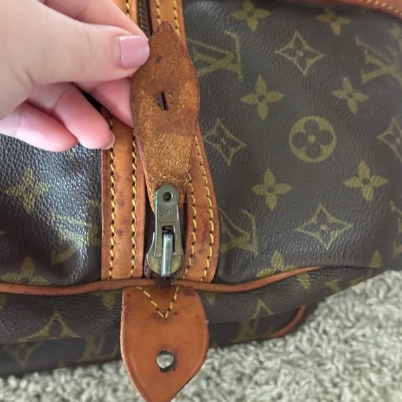 Louis Vuitton Sac Souple Travel Duffle 45 Brown Canvas, Leather Monogram GUC - Picture 12 of 16